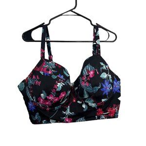 Torrid Swimsuit Top One Piece Floral Tropical Pattern Women 3X